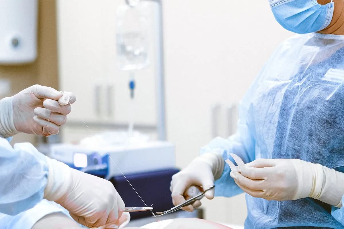 Medical team preparing for surgery in a Turkish clinic